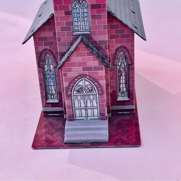 Hallmark Hometown Church with Sign Christmas Ornament Town and Country 2004 - Picture 3 of 13